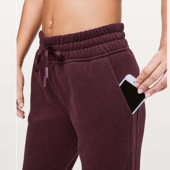 Lululemon Plush Times Jogger Pant 27”  Heathered Dark Adobe W5BG7S Size 10 - Picture 2 of 13